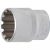 BGS technic Gola hlavica, Gear Lock | 12.5 mm (1/2") račňa | 27 mm (BGS 10227)