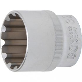  BGS technic Gola hlavica, Gear Lock | 12.5 mm (1/2") račňa | 32 mm (BGS 10232)