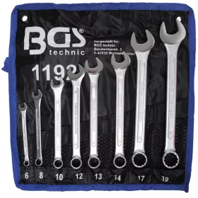   BGS technic Súprava kombinovaných kľúčov vidlica-očko, 6 – 19 mm, 8 ks (BGS 1192)