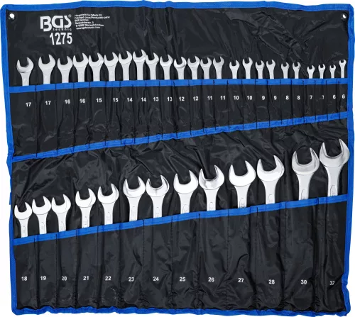 BGS technic Súprava kombinovaných kľúčov očko-vidlica | 6 - 32 mm | 37 pcs. (BGS 1275)