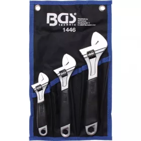   BGS technic Nastaviteľný vidlicový kľúč s pogumovanou rukoväťou, sada 3 ks (BGS 1446)