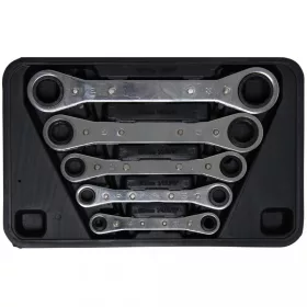   BGS DIY Sada obojstranných račňových očkových kľúčov, rovné, 6x8 – 19x22 mm, 5 ks (BGS 1450)
