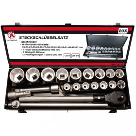   BGS DIY Súprava gola hlavíc | 20 mm (3/4") račňa | 19-50 mm | 20 ks. (BGS 15113)