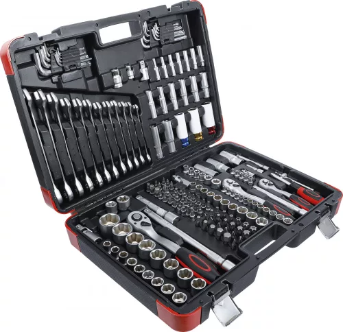 BGS DIY Sada nástrčných kľúčov | 6,3 mm (1/4") / 10 mm (3/8") / 12,5 mm (1/2") | 176-dielna (BGS 15217)