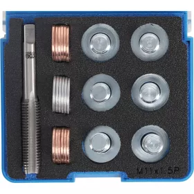   BGS technic Súprava na opravu závitov skrutiek na vypúšťanie oleja, M11 x 1.5 mm (BGS 153)