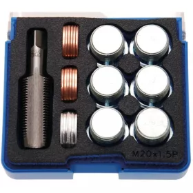   BGS technic Súprava na opravu závitov skrutiek na vypúšťanie oleja, M20 x 1.5 mm (BGS 159)