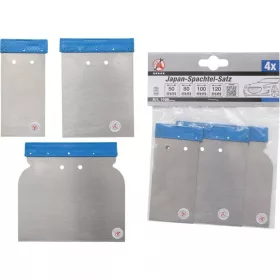   BGS DIY Súprava japonských škrabiek | pružinový oceľový pás | 50/80/100/120 mm | 4 ks (BGS 1636)