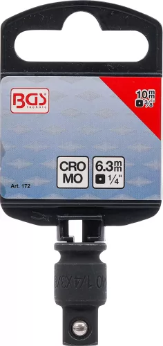 BGS technic Adaptér rázovej zásuvky | vnútorný štvorec 6,3 mm (1/4") - vonkajší štvorec 10 mm (3/8") (172)