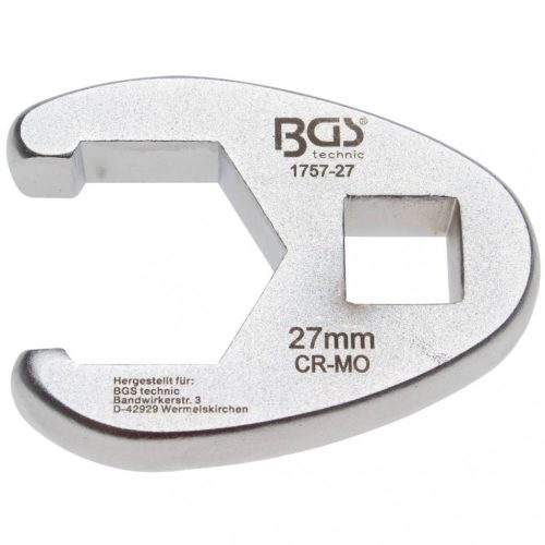 BGS technic Hlavica hollander kľúča | 12.5 mm (1/2") rukoväť | 27 mm (BGS 1757-27)