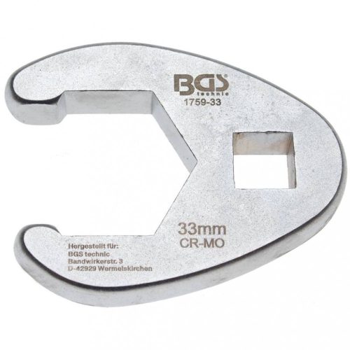 BGS technic Hlavica hollander kľúča | 10 mm (3/8") rukoväť | 33 mm (BGS 1759-33)
