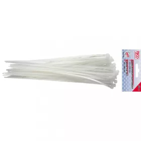   BGS technic Pásky na viazanie káblov | biele | 4.8 x 250 mm | 50 ks (BGS 1788)