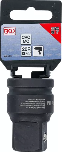 BGS technic Adaptér rázovej zásuvky | vnútorný štvorec 20 mm (3/4") - vonkajší štvorec 25 mm (1") (195)