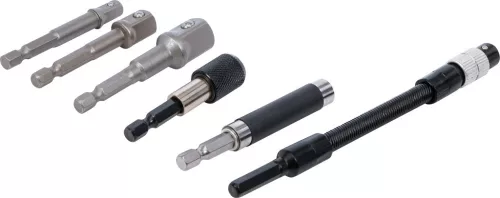 BGS DIY sada adaptérov a predĺžení pre vŕtačky, 6 ks (20819)