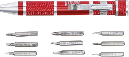 BGS DIY Sada presných skrutkovacích bitov | 10-dielna (BGS 20840)