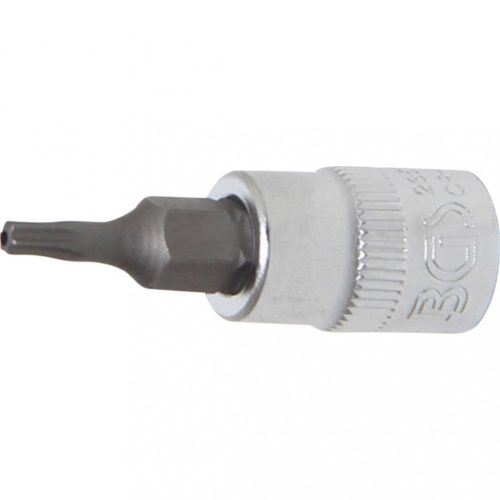 BGS technic Hlavica – bit „T-Star” bezpečnostná (s dierou) (pre Torx) | 6.3 mm (1/4") račňa | T10 (BGS 2357)