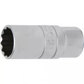   BGS technic Gola hlavica na zapaľovaciu sviečku s gumeným držiakom, 12-hran | 12.5 mm (1/2") račňa | 21 mm (BGS 2386)