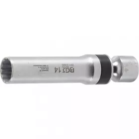   BGS technic Gola hlavica na zapaľovaciu sviečku s prídržnou pružinou, 12-hran | 14 mm, 10 mm (3/8") račňa (BGS 2390)