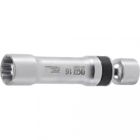   BGS technic Gola hlavica na zapaľovaciu sviečku s prídržnou pružinou, 12-hran | 16 mm, 10 mm (3/8") račňa (BGS 2391)