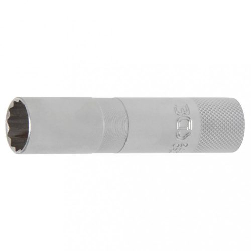 BGS technic Gola hlavica na zapaľovaciu sviečku s gumenou prídržou, 12-hran, dlhá | 12.5 mm (1/2") račňa | 16 mm (BGS 2448)