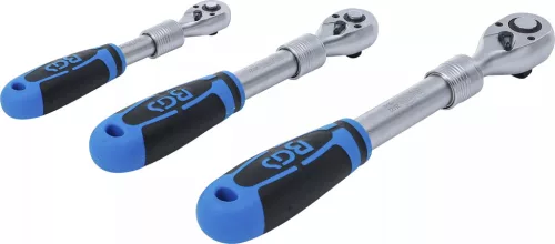 BGS technic Súprava obojstrannej račne | roztiahnuteľný | 6,3 mm (1/4") - 10 mm (3/8") - 12,5 mm (1/2") | 3 ks. (25123)