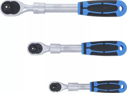 BGS technic Súprava obojstrannej račne | roztiahnuteľný | 6,3 mm (1/4") - 10 mm (3/8") - 12,5 mm (1/2") | 3 ks. (25123)