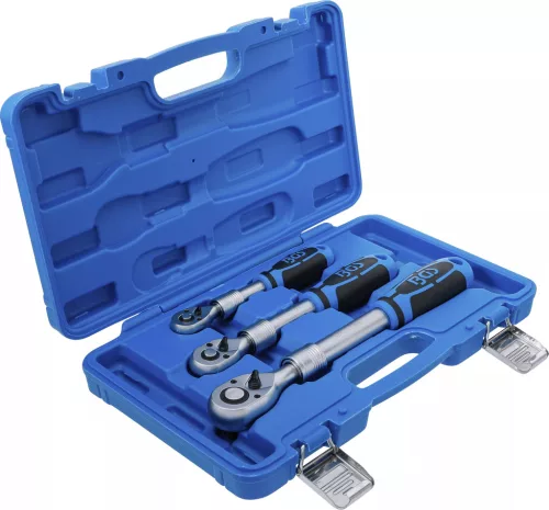 BGS technic Súprava obojstrannej račne | roztiahnuteľný | 6,3 mm (1/4") - 10 mm (3/8") - 12,5 mm (1/2") | 3 ks. (25123)