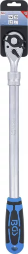 BGS technic Obojstranná račňa, výsuvná | extra dlhé | 12,5 mm (1/2") | 455 – 595 mm (25124)