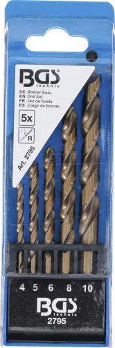 BGS technic Sada skrutkovacích vrtákov s 5 % obsahom kobaltu – 4–10 mm, 5-dielna (2795)