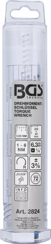 BGS technic Momentový kľúč | 6,3 mm (1/4") | 1 - 6 Nm (BGS 2824)