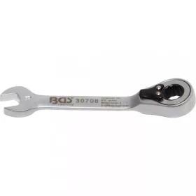  BGS technic Kombinovaný kľúč vidlica-očko s račňou, krátky | 8 mm (BGS 30708)