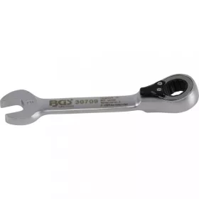   BGS technic Kombinovaný kľúč vidlica-očko s račňou, krátky | 9 mm (BGS 30709)