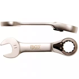   BGS technic Kombinovaný kľúč vidlica-očko s račňou, krátky | 11 mm (BGS 30711)
