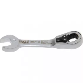   BGS technic Kombinovaný kľúč vidlica-očko s račňou, krátky | 13 mm (BGS 30713)