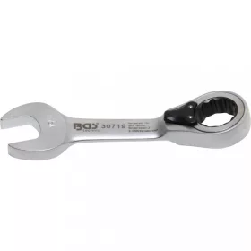   BGS technic Kombinovaný kľúč vidlica-očko s račňou, krátky | 19 mm (BGS 30719)