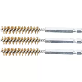   BGS technic Sada mosadzných kartáčov | 10 mm | 6,3 mm (1/4") | 3-dielna (BGS 3078-10-M)