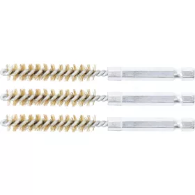   BGS technic Sada mosadzných kartáčov | 9 mm | 6,3 mm (1/4") | 3-dielna (BGS 3078-9-M)