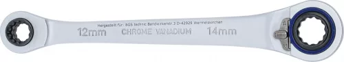 BGS technic Račňový očkový kľúč "4 v 1" | 10 x 12, 14 x 17 mm (BGS 30818)