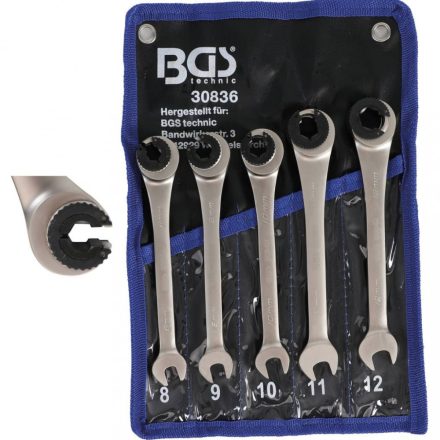 BGS technic Súprava kombinovaných kľúčov vidlica a otvorená račňa, 8-12 mm, 5 ks (BGS 30836)