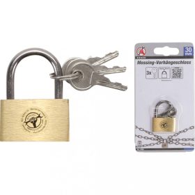 BGS DIY Mosadzný visiaci zámok (kladka) | 30 mm (BGS 3096)