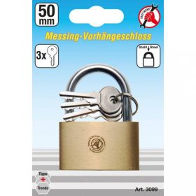 BGS DIY Mosadzný visiaci zámok (kladka) | 50 mm (BGS 3099)