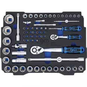   BGS technic Penová vložka pre BGS BOXSYS1 & 2: Súprava nástrčných kľúčov | 6,3 mm (1/4") / 12,5 mm (1/2") | BGS systainer® | 65-dielna (BGS 3351)