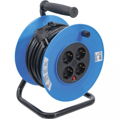 BGS technic Kábelový bubon | 25 m | 3x1,5 mm² | 4 zásuvky | IP 20 | 3 000 W (BGS 3361)