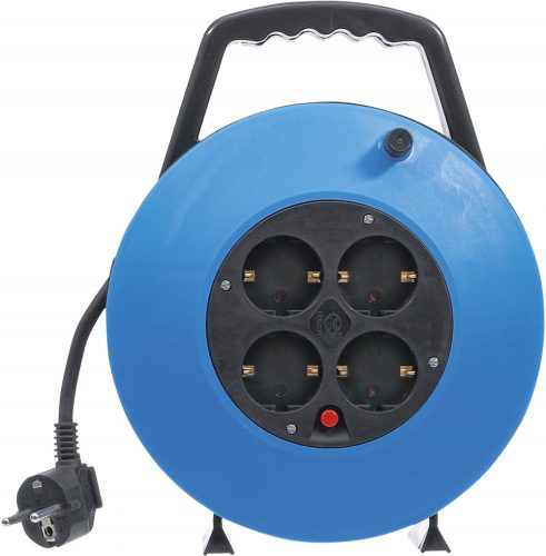 BGS DIY Káblový bubon | 10 m | 3 x 1,5 mm² | 4 zásuvky | IP 20 | 3000 W (BGS 3363)