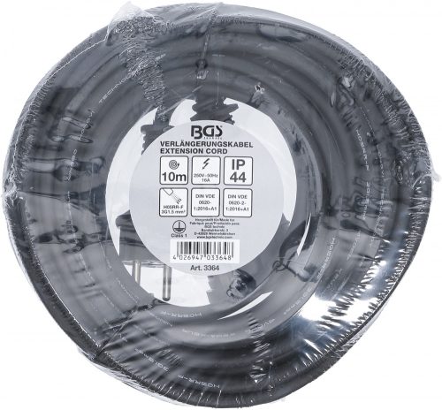 BGS technic Predlžovací kábel | 10 m | 3 x 1,5 mm² | IP 44 (BGS 3364)