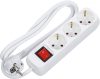 BGS technic Zásuvková lišta| 3 zásuvky so spínačom | prívod 1,4 m | 3 x 1,5 mm² | IP 20 (BGS 3371)