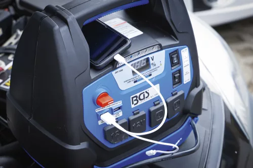 BGS technic Multifunkčné pomocné štartovacie zariadenie a mobilné elektrické napájanie | 5 v 1 | 18 Ah (BGS 3383)