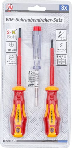BGS DIY Sada skrutkovačov VDE | 3 ks. (35810)