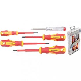   BGS DIY Súprava VDE izolovaných elektrikárskych skrutkovačov, ploché / krížové, 5 ks (BGS 35815)