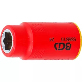   BGS technic Vložka objímkového kľúča VDE, šesťhranná | 10 mm (3/8") vnútorný štvorhran | Veľkosť kľúča 10 mm (35871)