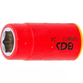   BGS technic Vložka objímkového kľúča VDE, šesťhranná | Vnútorný štvorhran 10 mm (3/8") | Veľkosť kľúča 12 mm  (35872)